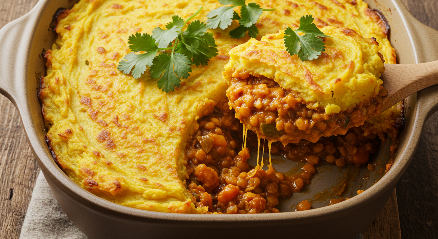 Tikka Masala Lentil Shepherd's Pie: Plant-Based Comfort Classic